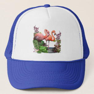 Roze flamingos en groene Planten Trucker Pet