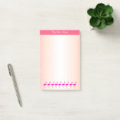 Roze flamingos en kalligrafie op roze tinten post-it® notes (Kantoor)