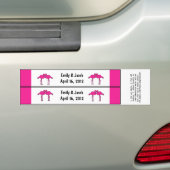 Roze flamingos Etiketten voor aangepaste waterfles Bumpersticker (Op auto)