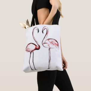 Roze Flamingo's Flamingo Tropisch Draagtas