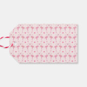 Roze flamingos gift label cadeaulabel (Achterkant Horizontaal)