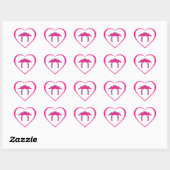 Roze Flamingo's Hart Stickers (Vel)