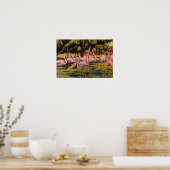 Roze Flamingos in Florida Poster (Keuken)
