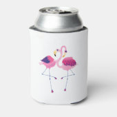Roze flamingos in liefde blikjeskoeler (Blikje Achterkant)