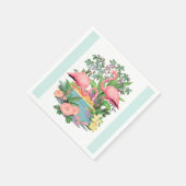 Roze Flamingo's in Paradise Papieren servetten (Hoek)