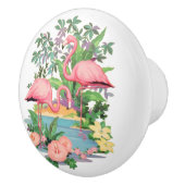 Roze flamingos keramische wasmachine of kast keramische knop (Rechts)