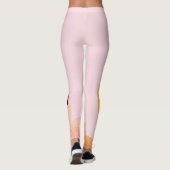 Roze Flamingo's Liefde Aangepaste Leggings (Achterkant)