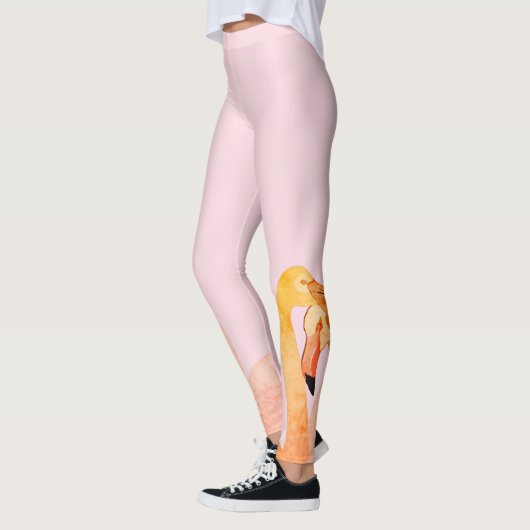 Roze Flamingo's Liefde Aangepaste Leggings (Links)