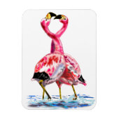 Roze Flamingos Magnet Magneet (Verticaal)