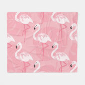 Roze flamingo's: naadloze illustratie. fleece deken (Voorkant (Horizontaal))