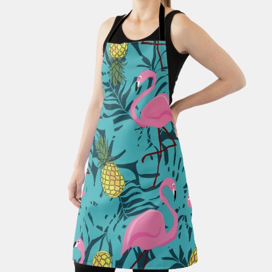 Roze Flamingo's Palm: Exotisch Hawaï Schort (Insitu)