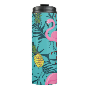 Roze Flamingo's Palm: Exotisch Hawaï Thermosbeker