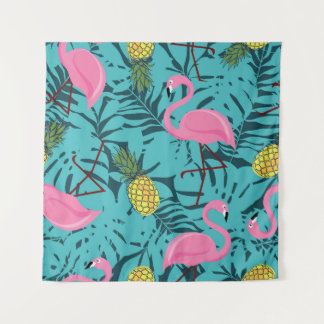 Roze Flamingo's Palm: Exotisch Hawaï Wandkleed