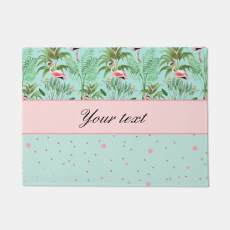 Roze Flamingos Polka Dots Deurmat