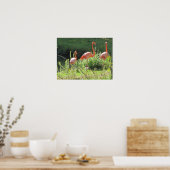 Roze Flamingo's Poster (Keuken)