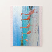 Roze flamingos puzzel (Verticaal)