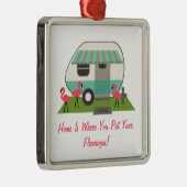 Roze Flamingo's & Retro Ornament van de (Rechts)