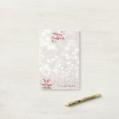 Roze Flamingos Santa Hat Cadeaus Post-it® Notes (Op bureau)