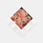 Roze flamingos servetten (Hoek)