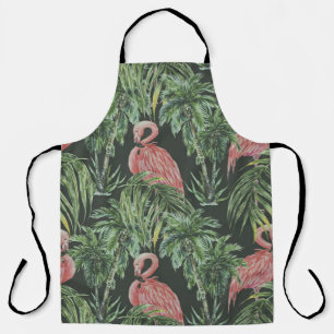 Roze flamingo's, tropisch  patroon. schort