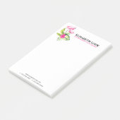 Roze flamingos & Tropische Flowers Bouquet Post-it® Notes (Schuin)
