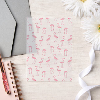 Roze Flamingo's Tropische Vogels  Partij Overlay Vellum Uitnodigingen