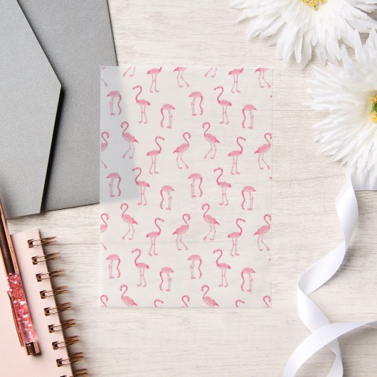 Roze Flamingo's Tropische Vogels Partij Overlay Vellum Uitnodigingen (Huwelijk)