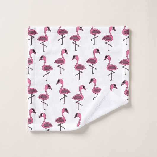 Roze Flamingo's Zomer Tropisch Bad Handdoek (Wasdoekje)