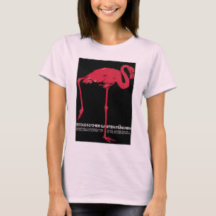 Roze flamingovogel in de dierentuin van München, D T-shirt