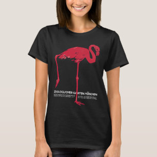 Roze flamingovogel in de dierentuin van München, D T-shirt