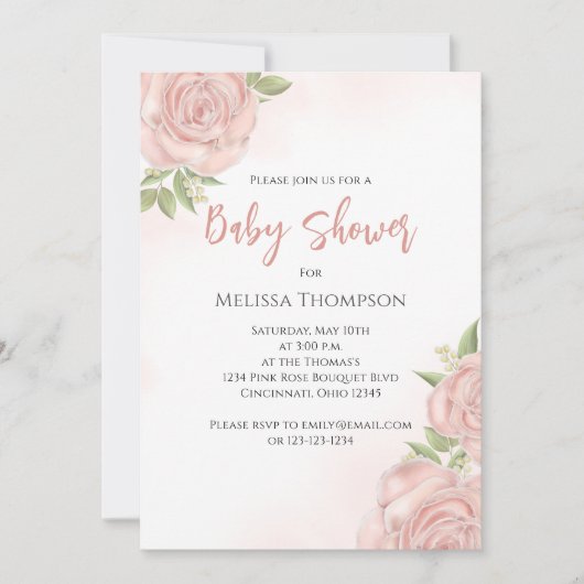 Roze  fles Roos QR-code (Voorkant)