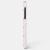  roze fleur de Lis Pattern Case-Mate iPhone Case (Achterkant/links)