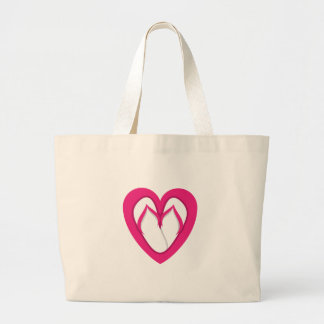roze flip flop design 2 grote tote bag