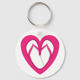 roze flip flop design 2 sleutelhanger