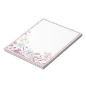 Roze floraal notitieblok (Gedraaid)