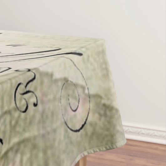 roze floraal tafelkleed (Voorbeeld)