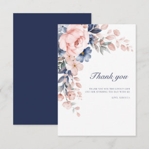 Roze Floral 60th Birthday Bedankkaart