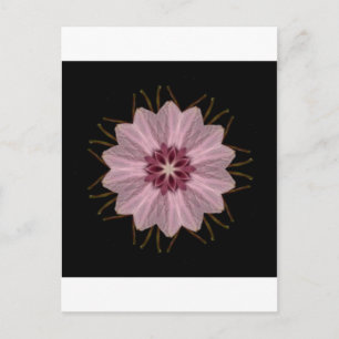 Roze Floral Abstract Briefkaart