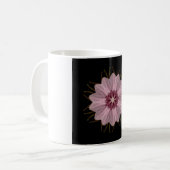 Roze Floral Abstract Koffiemok (Voorkant links)