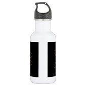 Roze Floral Abstract Waterfles (Achterkant)