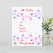 Roze Floral Accented (Staand voorkant)