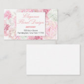 Roze Floral achtergrond visitekaartje (Voorkant / Achterkant)