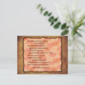 Roze Floral Angst Bijbel Verse Briefkaart (Staand voorkant)