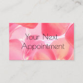 Roze Floral Appointment Card Visitekaartje (Voorkant)
