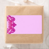 Roze Floral Art Grote Labels (Insitu)