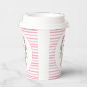 Roze Floral Baptisme Papieren Bekers (Rechts)