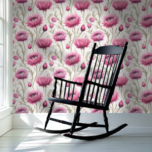Roze Floral Behang