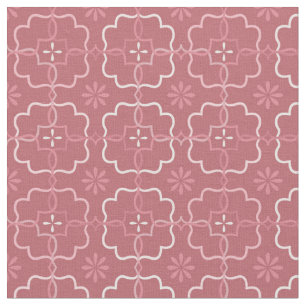 Roze Floral   Blokpatroon Stof