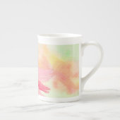 Roze Floral Bone China Mok (Rechts)