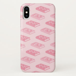 Roze Floral Books iPhone X Hoesje